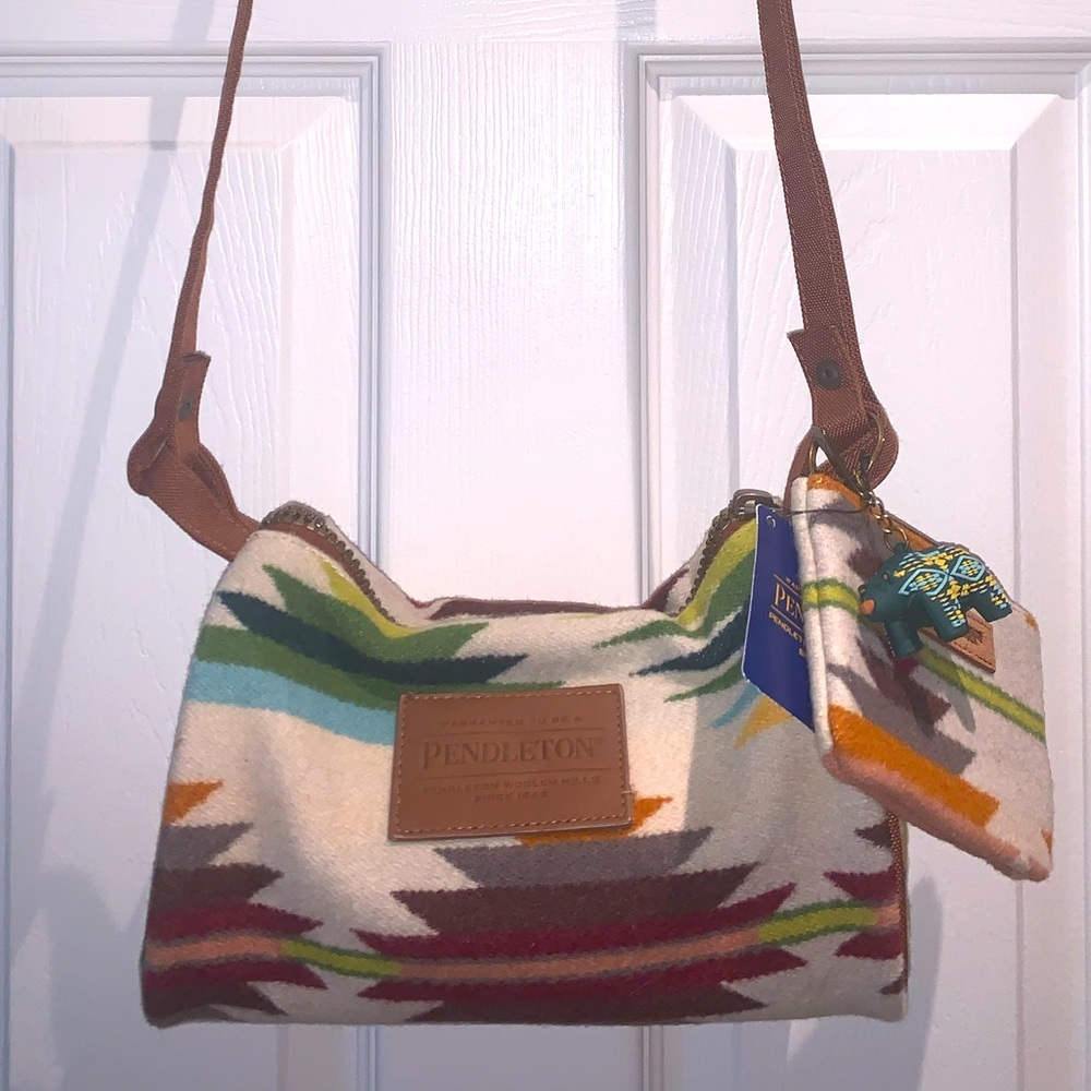 Pendleton crossbody bag with coin purse and charm